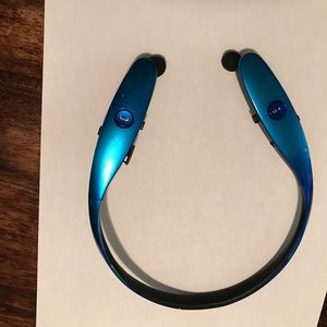 fit wireless bluetooth earphone sport blue new
